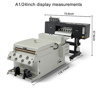 Mehrfarbiger 60cm DTF-Drucker mit automatischem Pulverschüttler und 24-Zoll-Fahrband