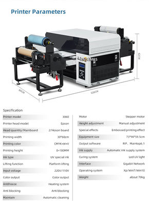 30 cm Druckbreite Etikettendrucker und Laminator für den UV-DTF-Aufkleberdruck
