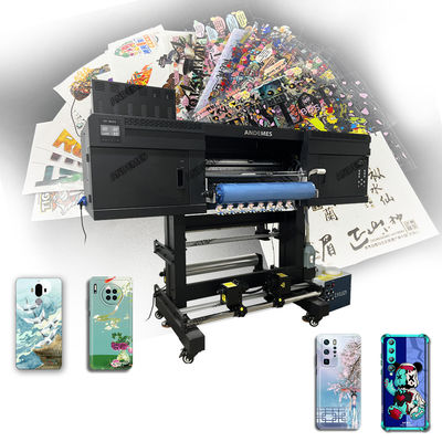 A1 60cm UV Dtf-Drucker CMYK + Weißlack Tintenrolle bis zum Aufkleberdruck