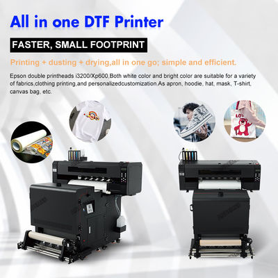 24 INCHES DTF Drucker A1 XP600 I3200 Druckmaschine T-Shirt Druck CMYKW Tintenfarbe