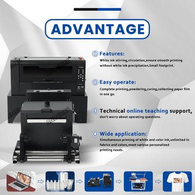 17 Zoll automatischer DTF-Tintendruckfilm mit doppelten XP600-Druckköpfen und Shaker-Trockner