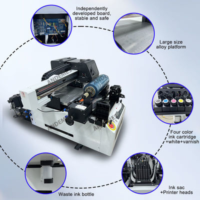 Auflösung CMYKWV UV-Tintendruckmaschine mit Epson XP600*2 Druckkopf und Maintop-Software