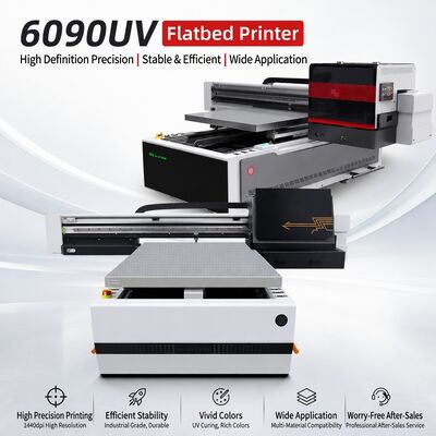 6090 UV-Flachbettdrucker Mehrfachmaterial Hochpräzision Instant Output
