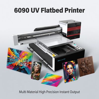 6090 UV-Flachbettdrucker Mehrfachmaterial Hochpräzision Instant Output