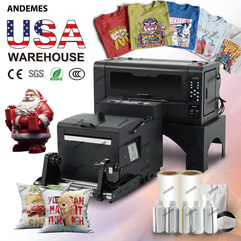 A3 Roll-to-Roll DTF-Drucker mit zwei Köpfen XP600 CYMKW LCLM Digitaldruckmaschine