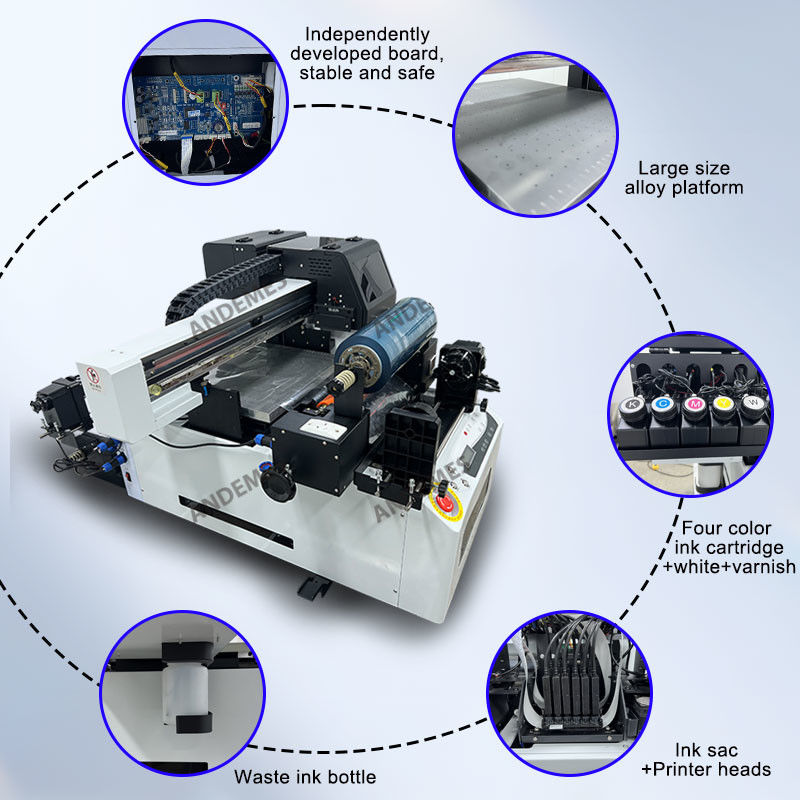 Drucken auf Glas mit UV-Drucker mit Epson XP600*3 Druckkopf in grauer Farbe